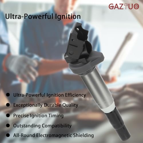 GAZTUO Ignition Coil Pack UF667 and Spark Plugs (Set of 4) Compatible with BMW 228i 320i 328i 428i 528i X1 X3 X4 X5 Z4 xDrive GT Gran Coupe GC 2.0L For # 12138616153 C1638 00044 by GAZTUO - Image 3