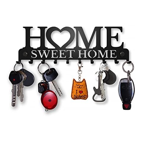 SirHoldeer Wall-Mounted Key Holder with Hooks Cover