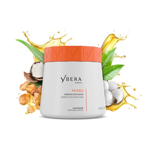 Ybera Mirra Mask - Deep Conditioning Hair Mask for Dry & Damaged Hair | Hydrating Keratin Hair Mask for Curly Frizzy & Color-Treated Hair | Intensive Repair for Growth Strength & Shine | 200g