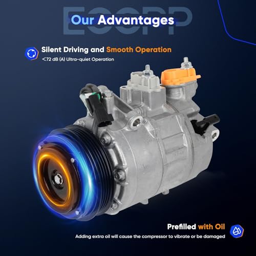 Image of ECCPP A /C Compressor with Clutch 2017-2019 Fit for Ford Escape 2.0L 2017-2019 Fit for Lincoln MKC 2.0L 2.3L Fast Cooling AC Compressor