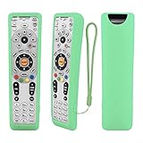 CHUNGHOP Protective Silicone Remote Case Compatible with DirecTV RC64 RC65 RC66RX RC66 Remote Control, Anti-Slip, Shockproof, Washable, Skin-Friendly with Lanyard (Glow in The Dark, Green)