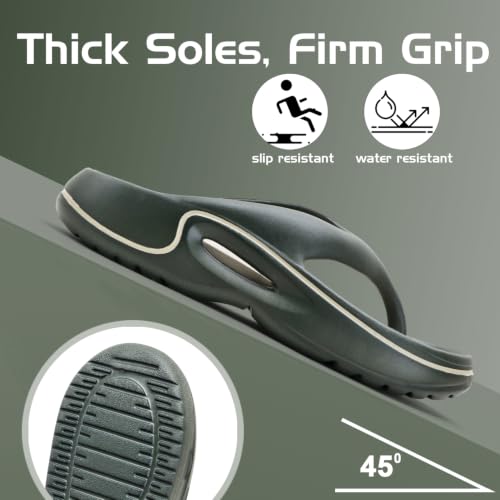 Image of DOCTOR HEALTH SUPER SOFT Men's EVA Flip Flops | Lightweight Cushioned Comfortable Thong Slippers | Anti-Skid Waterproof Soft Footbed Daily Wear Beach Bathroom Indoor Outdoor Flip Flops