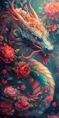 DIY diamant painting dragon kit complet broderie point de croix 40x80