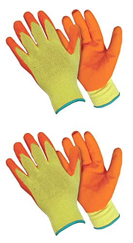 A. SHARIF™ Cotton Hand Gloves for Garden, Soil Care Gardening Cut Resistant Safety Gloves, Washable & Reusable Gloves, Sweat Free (Orange, 2 Pairs) A. SHARIF™ Cotton Hand Gloves for Garden, Soil Care Gardening Cut Resistant Safety Gloves, Washable & Reusable Gloves, Sweat Free (Orange, 2 Pairs)