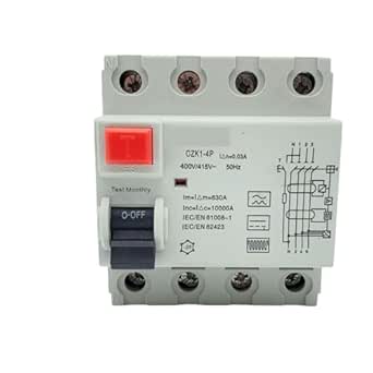 1PCS 16A 63A 10mA 30mA 100mA 6KA RCCB RCD 230V Electromechanical ...
