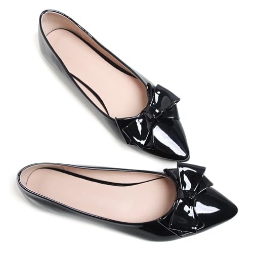 Dear Time Women's Casual Flats Bowknot Pointed Toe Ballet Flats Dressy Bridal Shoes Slip Ons Loafers for Women Comfortable Shoes3