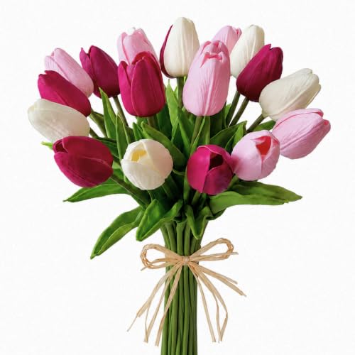 Image of Mandy's 20pcs Artificial Shades of Pink Tulips