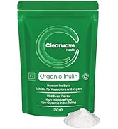 Poudre d'inuline organique - 250 g de fibres prébiotiques de haute qualité, fructo oligo saccharide (FOS), certifié...