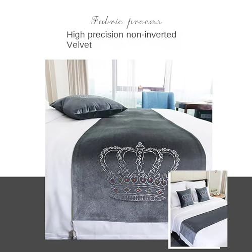 Cubrecama y camino de cama de 45x210cm para bufanda de hotel y bandera de dormitorio 3