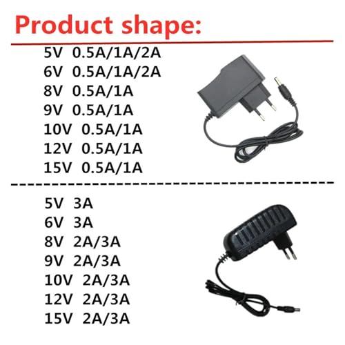 Adaptador de Corriente AC 110-240V a DC 5V-15V 3A EU Plug miniatura 2