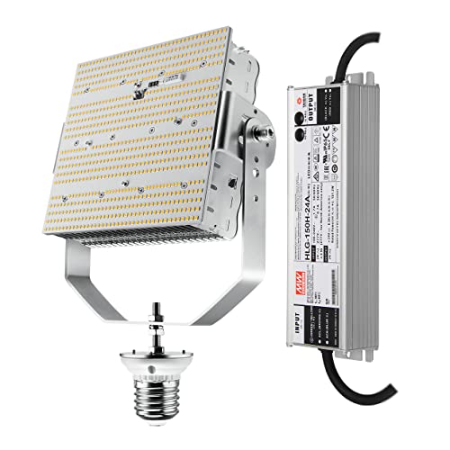 150W LED Shoebox Retrofit Kit 5700K Bright E39 LED Replacement Street Light for Updating Parking Lot HID Fixtures ETL DLC Listed (Input 100-277V)