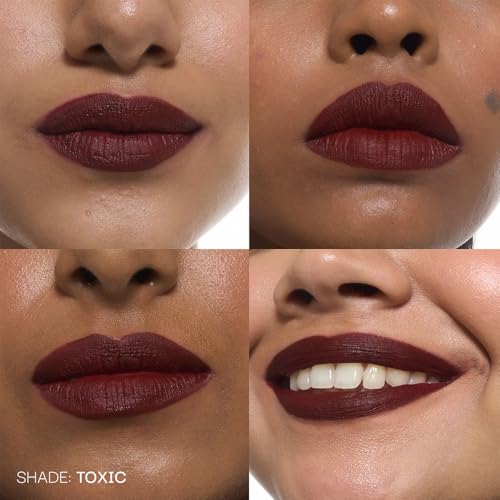 Image of Fae Beauty Lip Whip 12Hr Comfortable Matte Liquid Lipstick (10ml) | Waterproof | Long Wear | Non Drying | Soft Mousse Smudgeproof Formula | Vegan | With Moisture Lock Technology | Enriched with Vitamin E and Cherry Coffee - Toxic