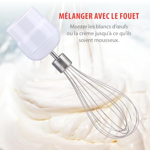 apina Mixeur Plongeant Set - Mixeur Plongeant avec Hachoir - Batteur Électrique - Blender - Fouet - 400W - Blanc – Image 6