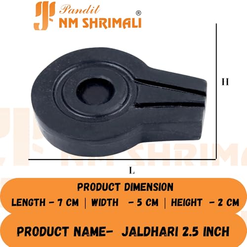 Image of PANDIT NM SHRIMALI Jaldhari for Narmadeshwar Shivling | Black Stone Shiv ling Yoni Base for Jaladhara Abhishek Puja Setup | Shiva Lingam Holder for Home Temple, Mandir & Ritual Use | 2.5 Inch