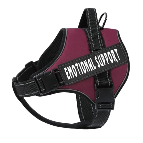 Voopet Emotional Support Dog Harness, Professional Service Harness for Small Medium Large Dogs Reflective Breathable Adjustable No Pull/Choke ESA Essential Harness