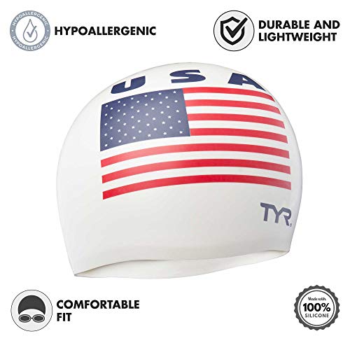 Tyr Usa Silicone Cap, White #TOP1