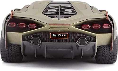 Image of 1 /32 Lamborgini Militory Luxury Car Toy Metal Pull Back Diecast Car with Openable Door and Sound Light, Gifts Toys for Kids【 Sian - Green 】