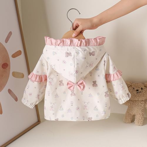 Girl's Coat with Spring and Autumn Lace Hooded Long Sleeved Windproof Princess Style Top3