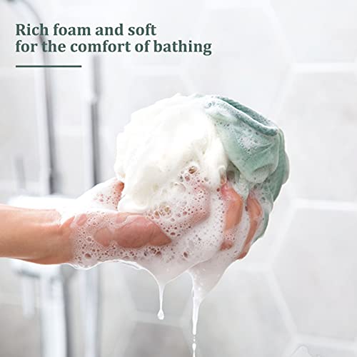 Image of Fu Store Loofah Sponge Shower Loofahs 4 Colors Bath Sponges Body Scrubbers | Mesh Balls Luffa for Rich Lather Exfoliating Wash Back Scrubber Bathroom Men Women 4 Pack Cleaning Bathing Accessories