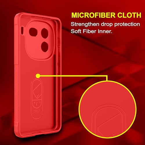 Image of Zapcase Back Case Cover for iQOO 12 5G | Compatible for iQOO 12 5G Back Cover | Liquid Silicon Magic Case with Camera Protection | Red