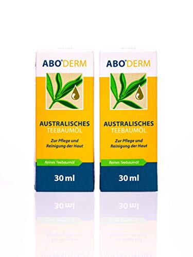 100 Prozent Reines Australisches Teebaumöl 60 ml (2x 30 ml) zur Haut-Pflege Reinigung, gegen Pickel, Schuppen und Mitesser