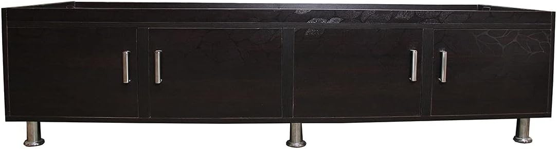 Engineered Wood Divan Single Bed With Box Storage-(Wood Finish_Brown)