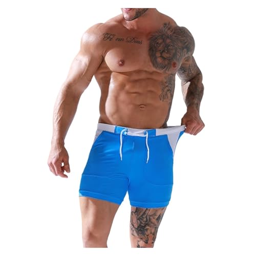 Men Stretch Swim Trunks Quick Dry Swimwear Swimsuits Beach Shorts with Pockets Surf Bathing Suit Water Sports Pants for Men3