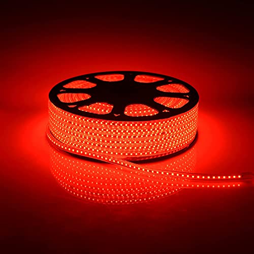 Image of 3014-108 Led Waterproof Strip Rope Pipe Light for False Ceiling Light,Decorative led SMD Roll Light with Adapter(Red, 10-Meter)