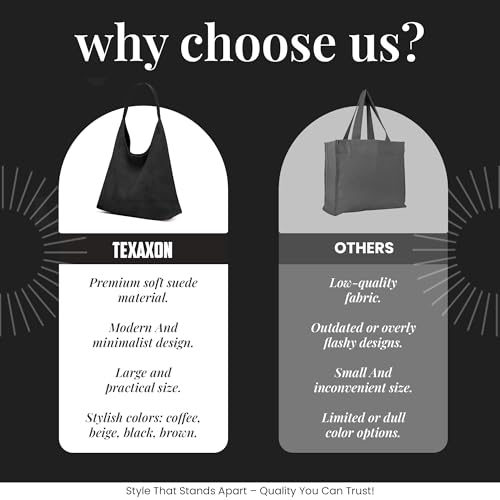 Image of Suede Hobo Tote Bag for Women - Stylish Slouchy Handbag, Leather Work Bag, Women's Handbags, Hobo Tote Bag for Travel&Office