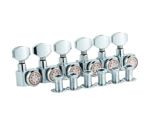 Image of Guyker 6 In-line Guitar Locking Tuners aa‚¬a€oe 1:18 Locking Tuning Key Pegs Tuners aa‚¬a€oe Chrome
