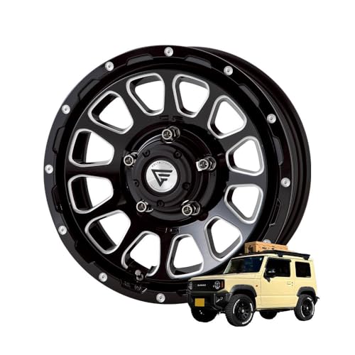 【ジムニー】DELTA FORCE OVAL 16×5.5J 5/139.7 +20 108.1Φ BLACK MACHINING ホイールのみ 4本セット