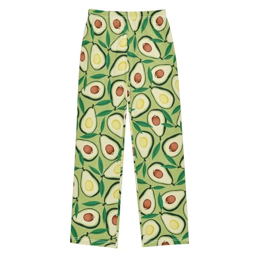 ZZXXB Tropical Avocado Boys Long Pants Soft Trousers Elastic Waist Kids Lounge Bottoms with Pockets S-XL