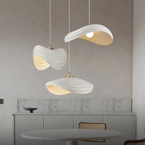 Suspension de plafond moderne E27 en résine blanche style nordique - 5