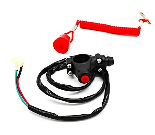 Handlebar Safety Kill Switch with Lanyard Plug Style Small Engine ATV ...