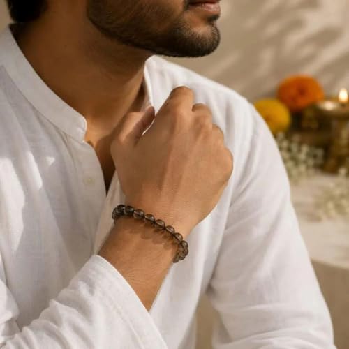 Image of Beaded Bracelet for Men & Women | Stretchable Handmade Prayer Meditation Yoga Wrist Bracelet | Stylish Everyday Wear | Free Size