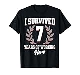 7 anno di lavoro anniversario divertente sette anni di servizio maglietta