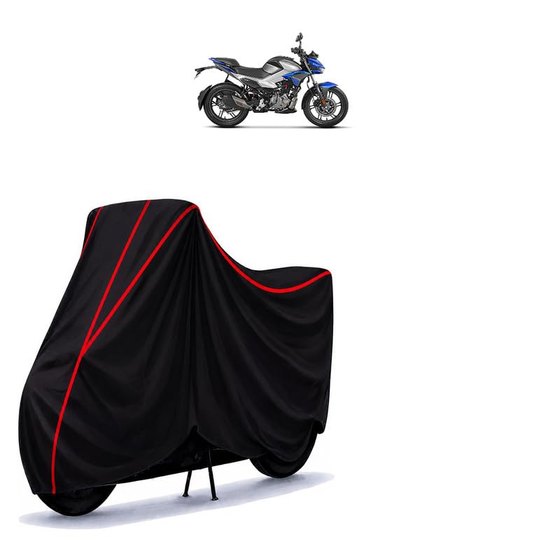 Image of Hero Xtreme 125R BS6 Water Resistant Bike Cover for All Motorcycles & Rain | Heavy Duty Taffeta Fabric | UV Protection, Dustproof, Scratchproof | All Weather Two Wheeler Body Cover with Elastic Bottom