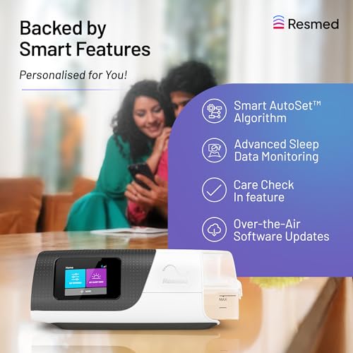 Image of Resmed AirSense 11 Tripack AutoSet CPAP Machine with built-in Heated Humidifier, ClimateLineAir Heated Tube, Improved Comfort, Advanced Sleep Data Tracking, 2 Years Warranty, Portable Auto CPAP Machine for Sleep Apnea
