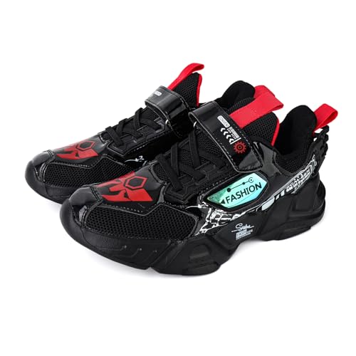 Kid Boys Girls Lightweight Breathable Sneakers Strap Athletic Tennis Shoes for Running Walking3