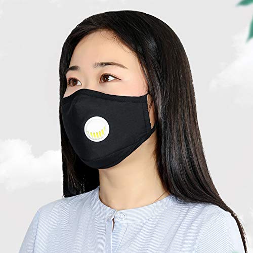 Safety Dust Mask,Breathing Valve Respirator with PM2.5 Filters，Easy Breathe Reusable Washable Face Mask,Protection