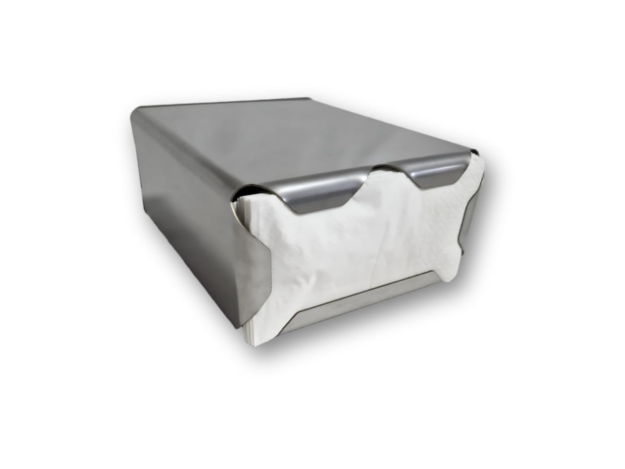 Serviettenspender aus Edelstahl 33×33 cm (1/8) | Ideal für Cafés, Restaurants, Bars