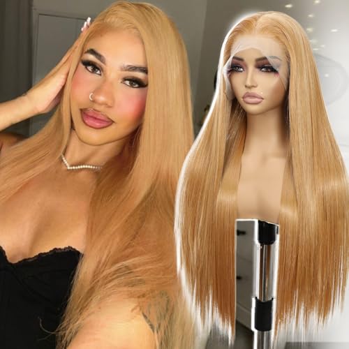 SAPPHIREWIGS 13x6 Honey Blonde Lace Front Wig for Women Long