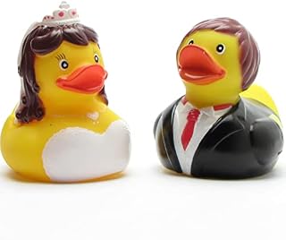 Set of 2 - Squeaking Ducks 'Bride and Groom'