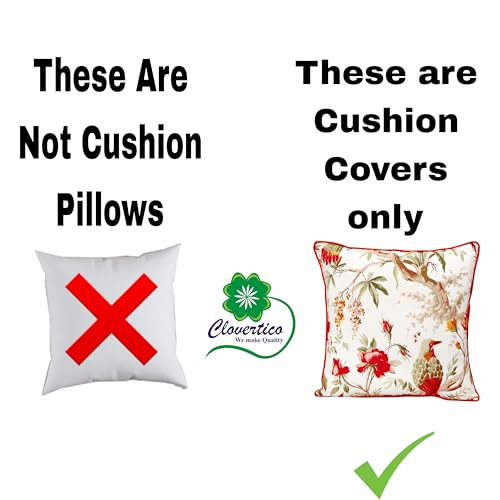 Image of Handmade Throw /Pillow Cushion Cover : 100% Cotton Fabric : High Thread Count : Set of 5