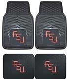 Florida State University Seminoles FSU College Team Sports Logo Vehicle Auto Truck SUV Car Vinyl Front and Rear Floor Mats - 4PC SET