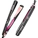 LANDOT Hair Straightener Flat Curling Iron: Straightener and Curler 2 in 1 - Twist Straightening Curling Iron Combo for Curl Wave Straighten Women Hair - 1 Inch Dual Voltage