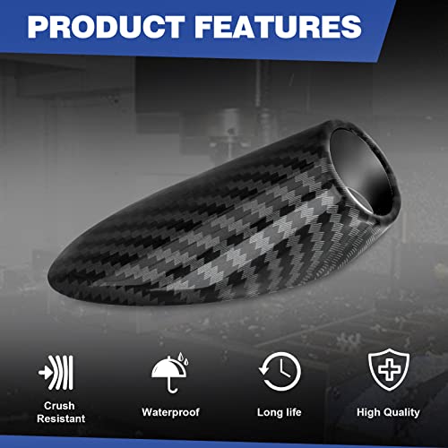 Htracing Antenna Mount Base Cover Am Fm Replacement Compatible With 2011 2012 2013 2014 2015 2016 2017 2018 Dodge Ram 1500 2500 3500 Accessories Black Carbon Fiber Color #TOP3