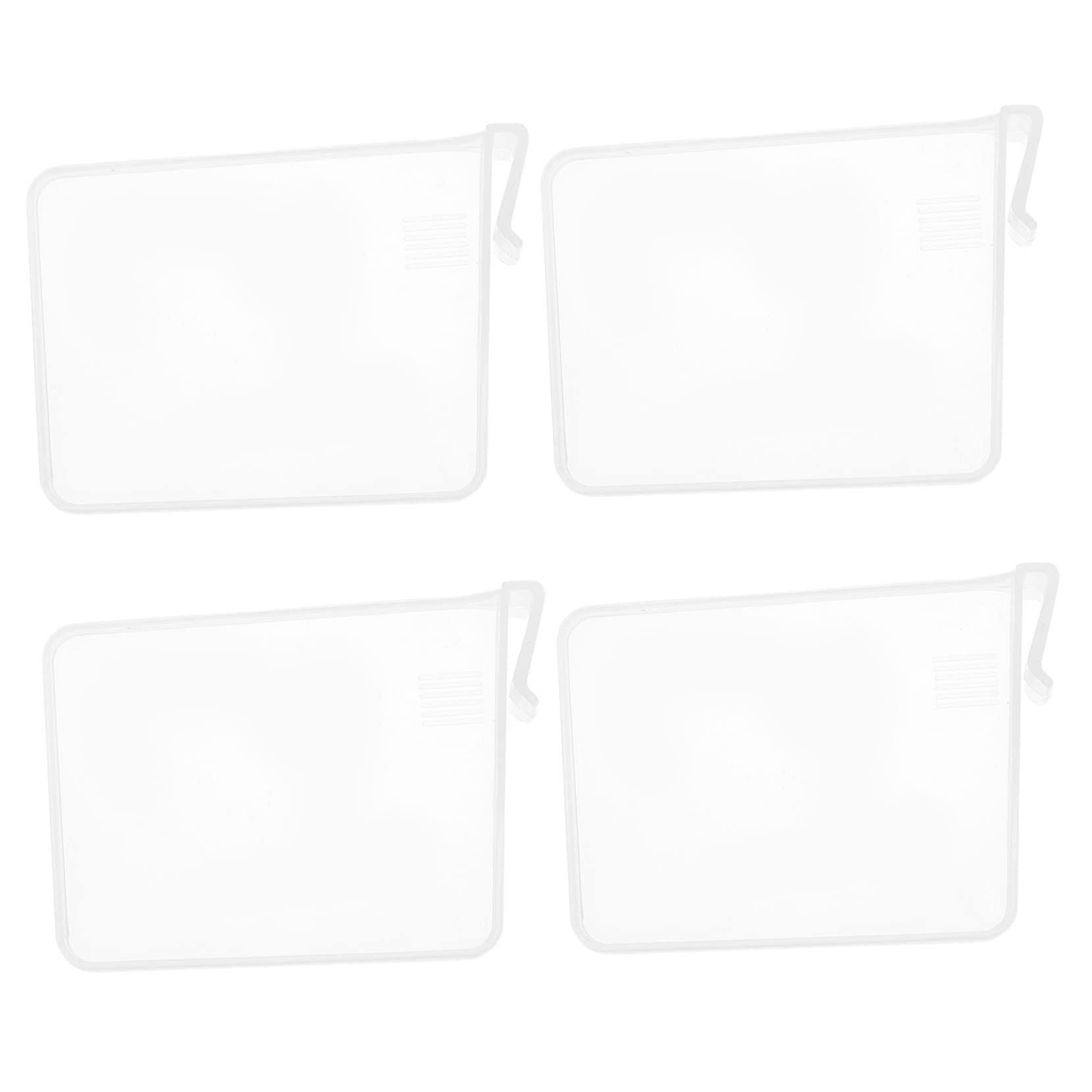 Parliky 8pcs Adjustable Transparent Shelf Dividers Flexible Plastic Organizers for Kitchen Cabinets Closet Refrigerator Bedroom Storage