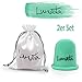 Produktbild Lunata (Upgrade 2019) 2x Anti Cellulite Massage Cup aus medizinischem Silikon, Saugglocke, Schröpfglas gegen Orangenhaut, Vakuum Massagegerät, Schröpfgläser, Silikon Cups, Grün