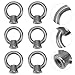 Garneck 10pcs M6 Stainless Steel 304 Lifting Eye Nuts Ring Shaped Threaded Eyelets for Industrial Rigging and Heavy Duty Lifting Applications